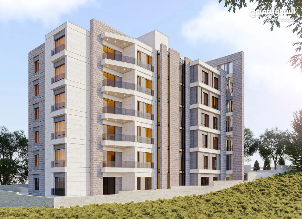 شقة 124 متر مع حديقة 90 متر للبيع في الشرفة بالقرب من شارع القدس و المدرسة الانجليزية و المجمع الطبي