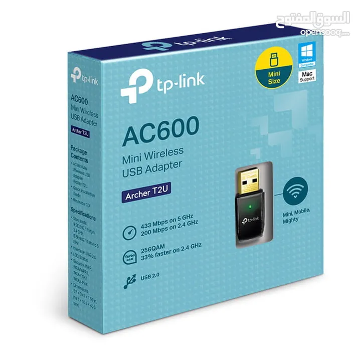 TP Link ac600 mini wireless Usb adapter archer T 2u يو أس بي ادابتر  واي فاي 