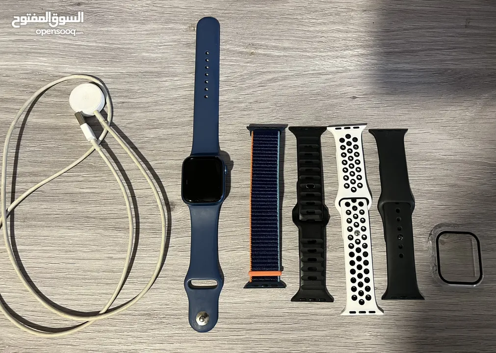 Apple Watch Series 7 41mm Aluminum blue case أبل واتش الجيل السابع مقاس 41 مم ألمنيوم لون أزرق