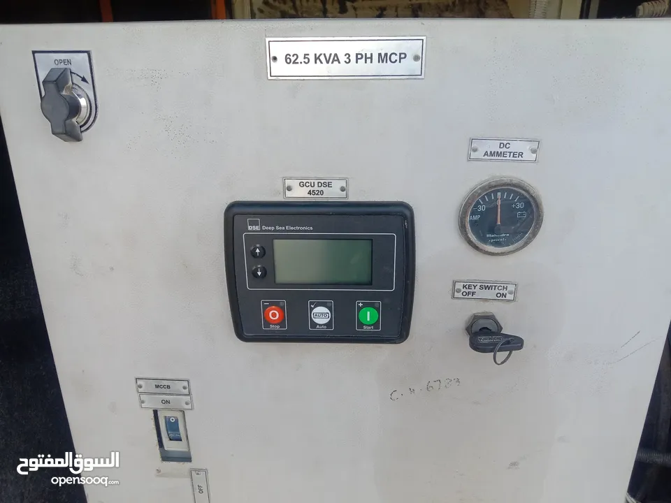 Mahindra diesel generator 62.5 kva  for rent   per month including service