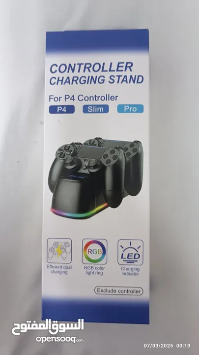 Charger Station for PS4 Controller with RGB Light