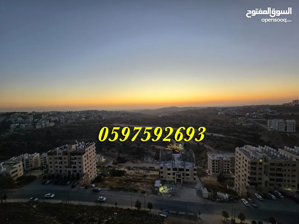 شقة فاخرة للبيع 195م+ بلكونة كبيرة لا يمكن التسكير عليها للبيع رام الله المصايف قرب المالية بالعالي