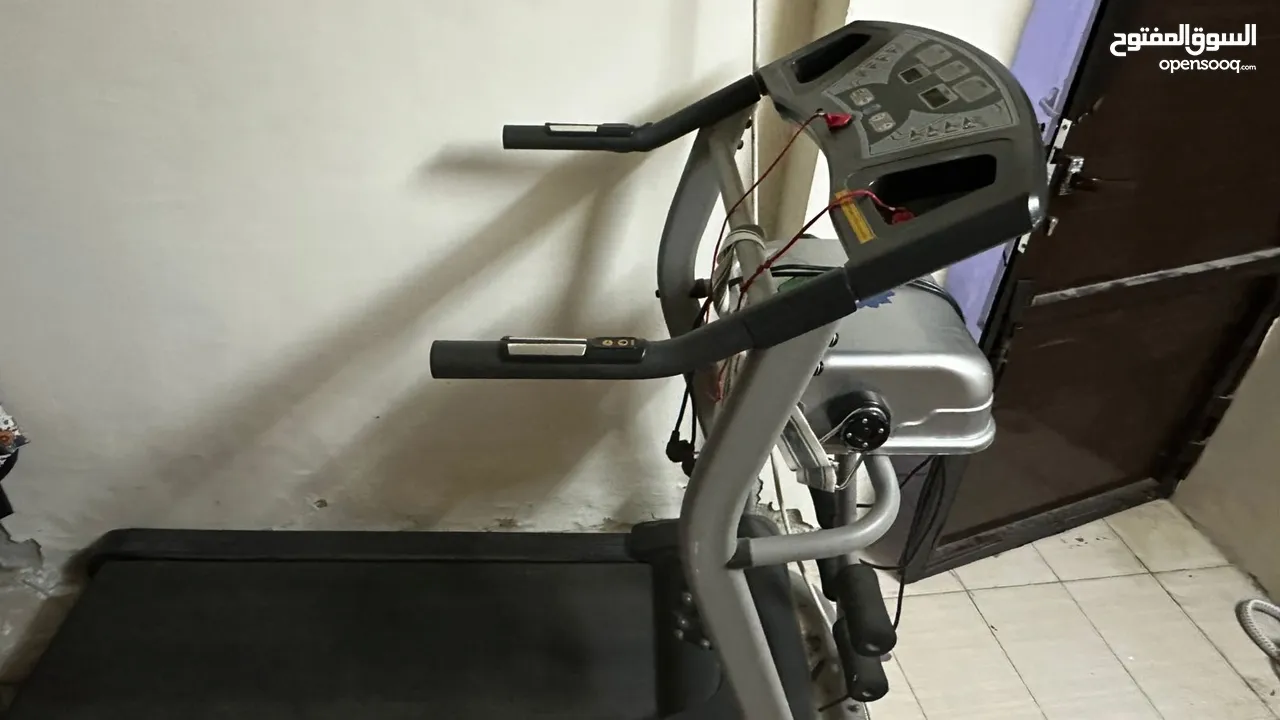 Treadmill combined with body massager.