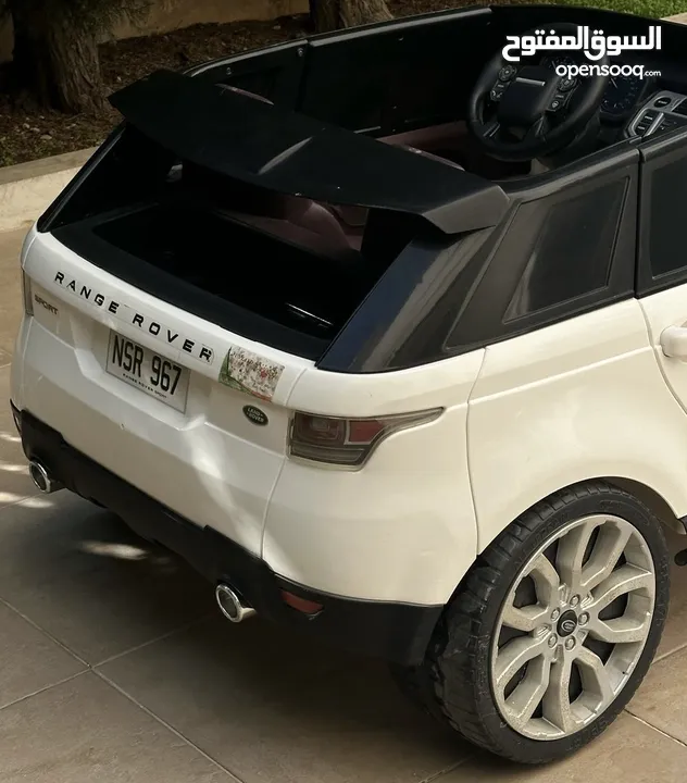 ‘Kids’ Electric Range Rover for Sale – Barely Used Excellent Condition White with Red Seats!
