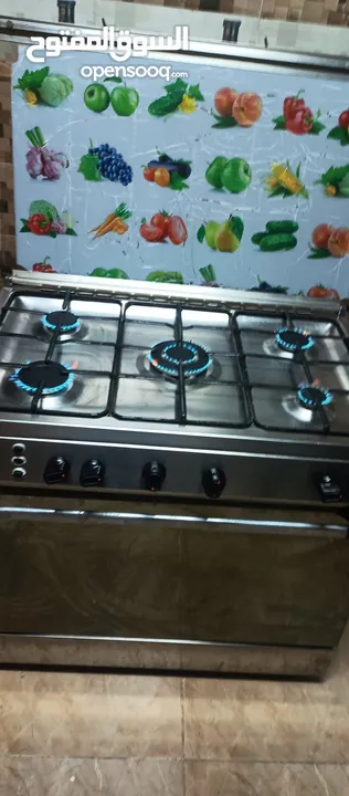 غاز ايطالي ستانلس ستيل 90 سم
