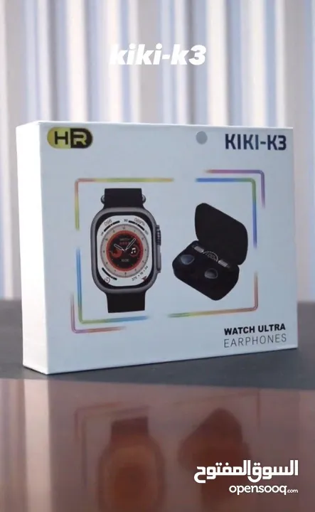 بكج kiki K3 بكج ساعة Ultra3 مع سماعة M10 بقوة 3000 ملي أمبير  ... لحقوا العرض