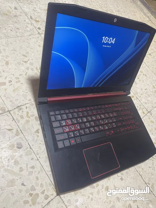 لاب توب acer NITRO windows 10 pro جديد نيفيدا GTX 1050 8 Ram مستعمل بحاله الجديد