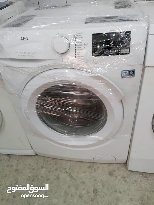 غسالات فل اتوماتيك 7ك بوش ألماني وAEGأمريكي وسامسونج وإل جي كوري لون أبيض عالفحص٫موجودات بالبقعة