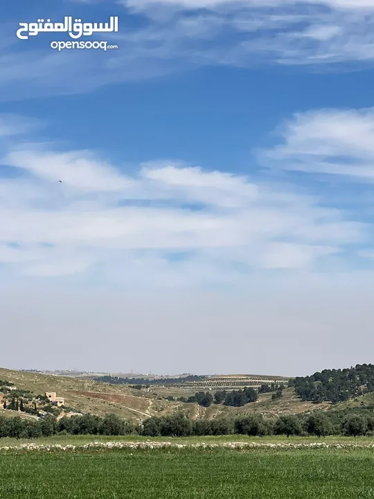 للبيع منبسطه واصل الخدمات اطلاله رائعة منطقة مزارع وشاليهات فخمه.