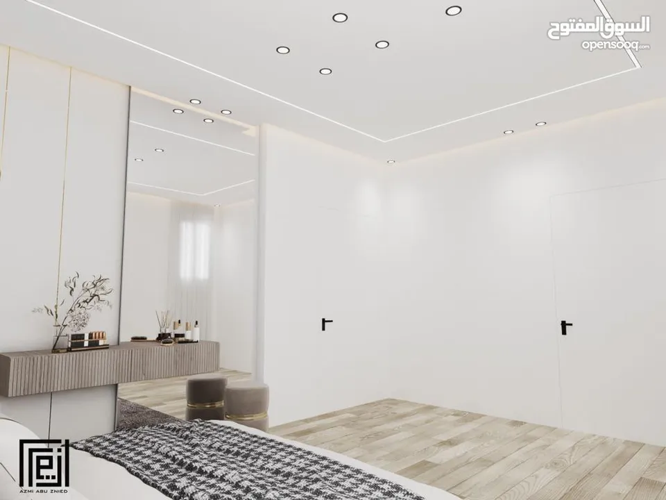 شقة مميزة بإطلالة مميزة مشطبة لغاية القصارة مع تصميم ديكور داخلي