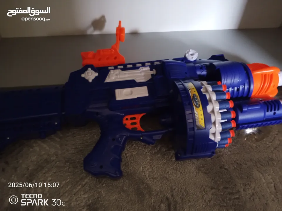 مسدس كهربائي للبيع للاطفال لون ازرق للاطفال لجميع الاعمار سهل الاستخدام