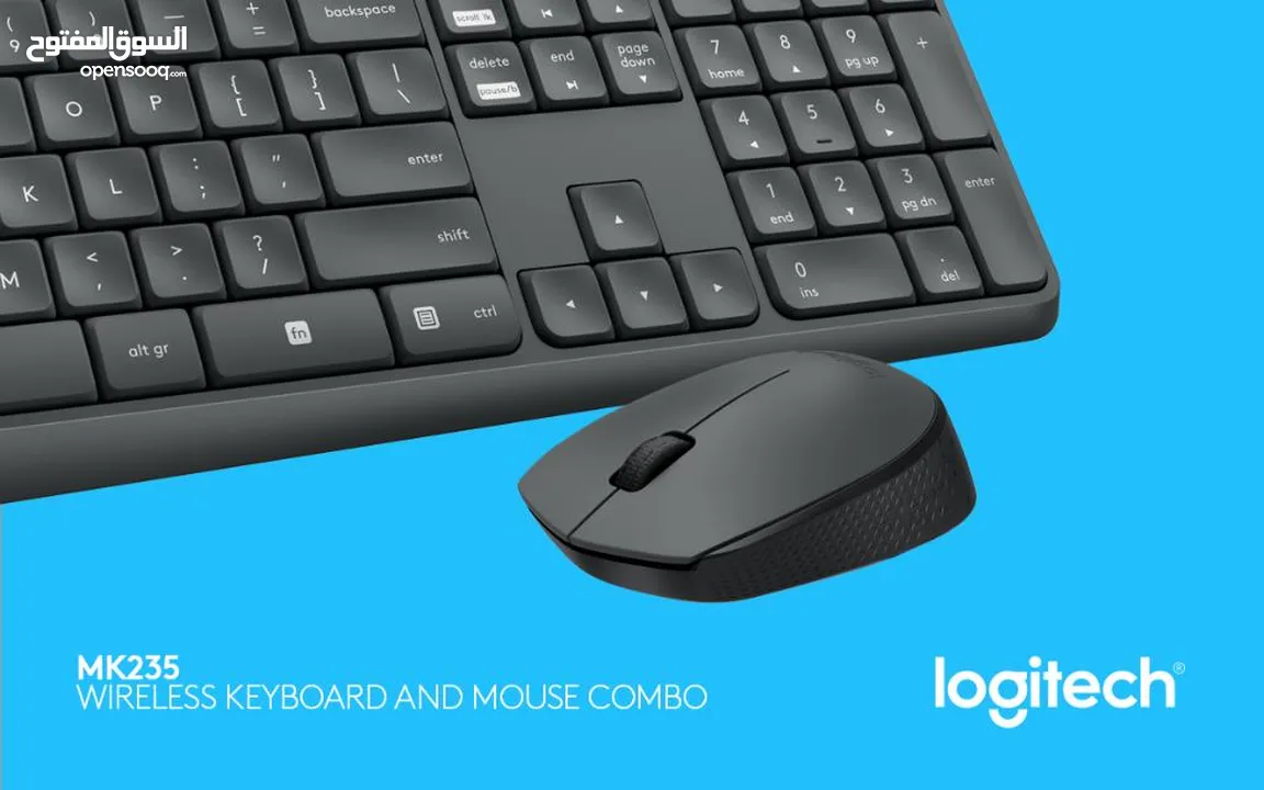 logitech mk235durable simple wireless keyboard and mouse كيبورد مع ماوس ويرلس kit