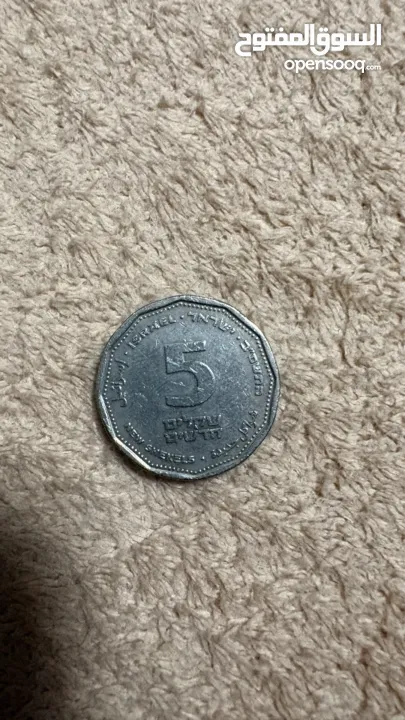 نادرة جداً 2021 عملة 5 شواكل جديدة UNC مع الامتنان