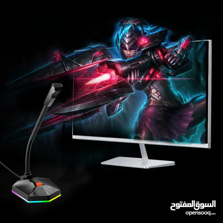 MEETION GOOSENECK WIRED MC-13 RGB GAMING MICROPHONE-مايكروفون سلكي للالعاب والمحاضرات
