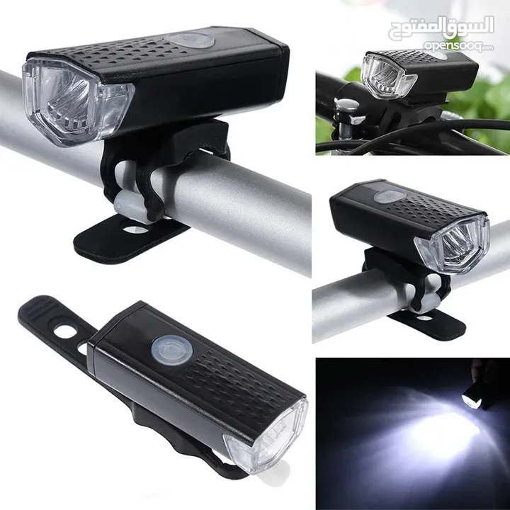 ضوء دراجة هوائية امامي فاخر قابل للشحن usb rechargeable bicycle headlight