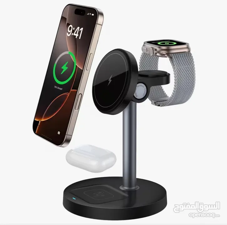 3 in 1 wireless magnetic charger stand