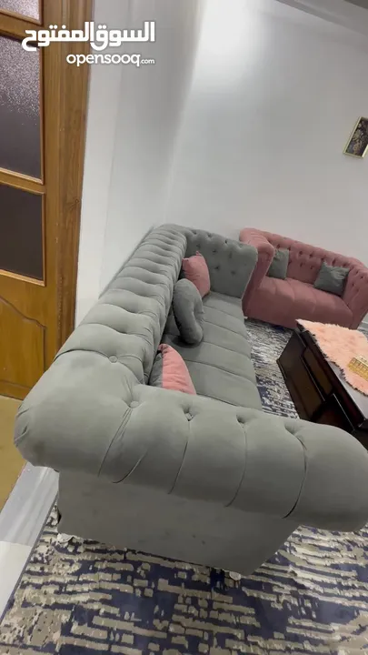 .........::طقم كنب تفصيل مخمل ثقيل 8 مقاعد خشب سويد بحالة ممتازة ........:.::::::::::