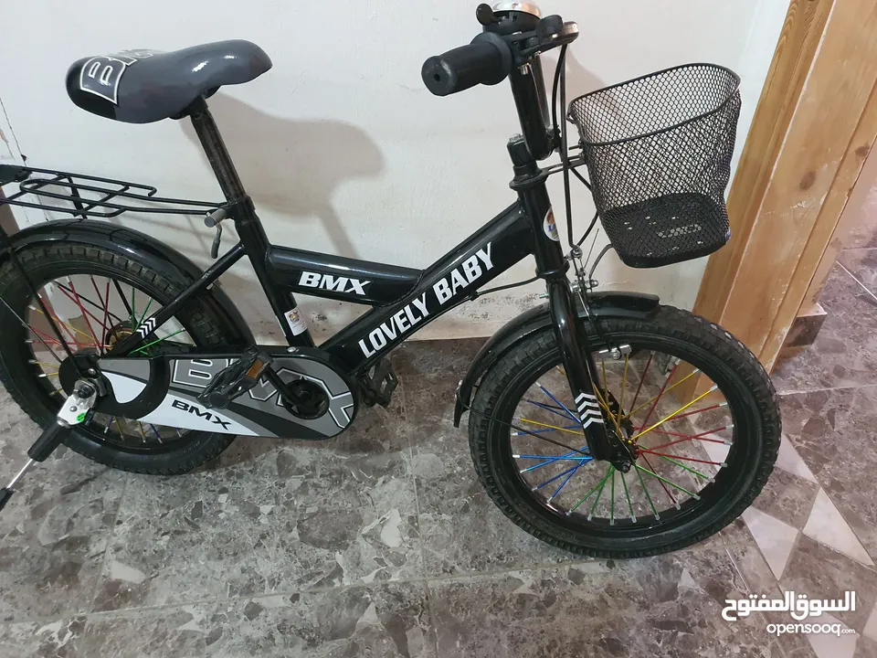 دراجه هوائية BMX جنط 16 لون أسود بحالة الوكالة