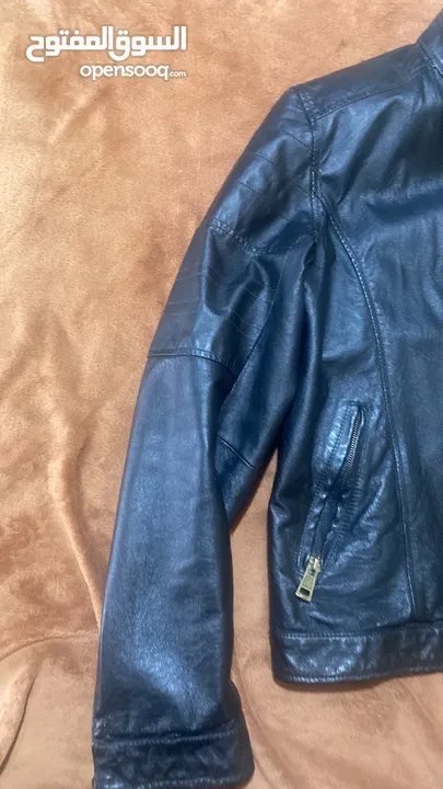 جاكيت جلد بايكر قابل للتفاوض river island leather jacket