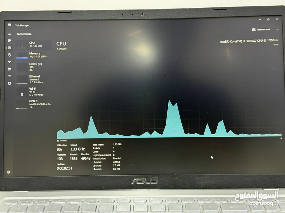 ASUS VIVOBOOK +laptop cooler+laptop bag+mouse core i7-1065G7 1.5yrs old flawless condition