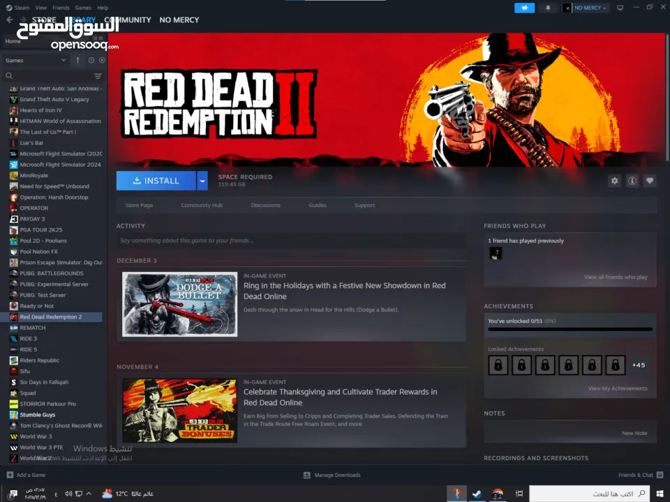 حساب ستيم اسطووري بسعر حرقق عليه كل الالعاب الي ببالك