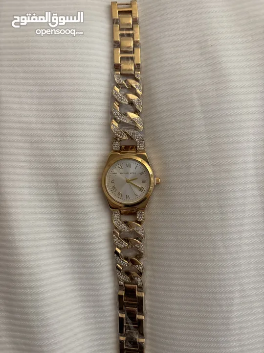 Michael Kors Gold-Tone Women's Watch with Crystal Link Bracelet