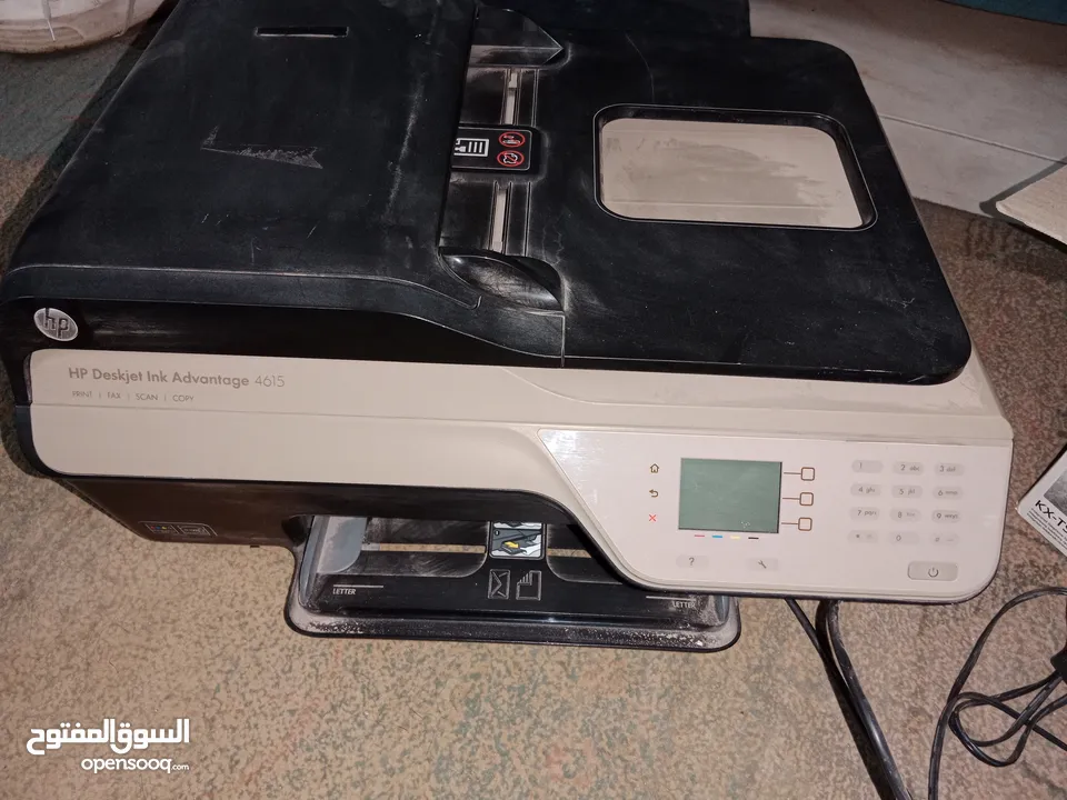 HP Deskjet Ink Advantage 4615 طابعه الوان /  ب سكانر/ فاكس/ تصوير/ طباعه مستعمل بدون حبر