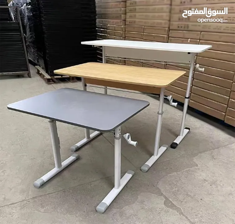 مكتب طاولة مكتب دراسي قابل للتعديل مكاتب مستورد مكتب موظف Manual بتصميم عصري يناسب التصاميم