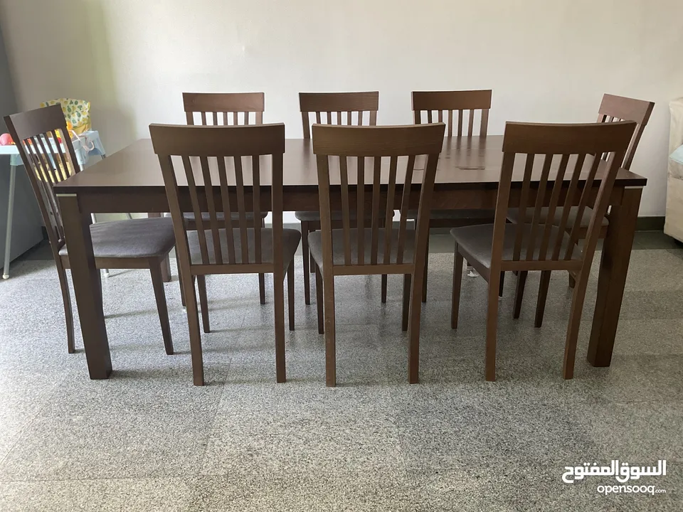 8 seater dining table with chairs (Bought from Pan)