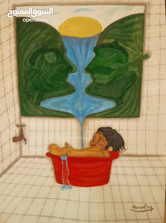 لوحات سريالية اصلية رسم يدوي
