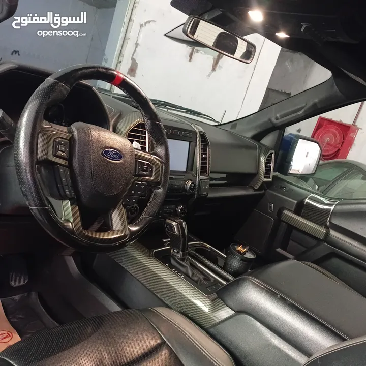 فورد رابتر أصلي للبيع للجادين فقط بسعر مناسب  F150  2018 أزرق جنط بي دلك فل بنوراما