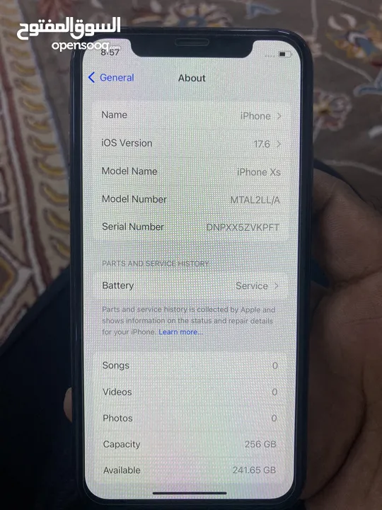 iPhone XS 256 gb battery 73