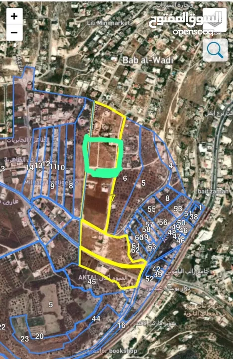 ارض للبيع في الجابريات جنين