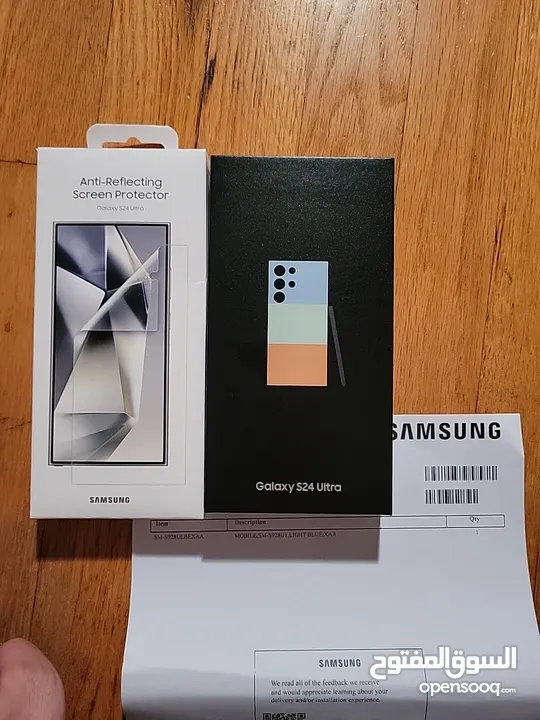 Factory Sealed Samsung Galaxy S24 Ultra 256GB Titanium Blue S928U Unlocked