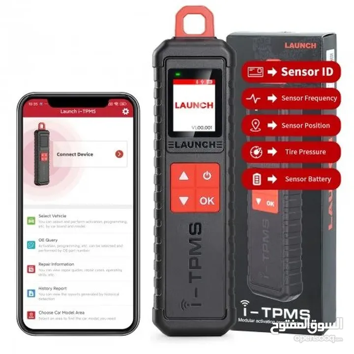 جهاز فحص و برمجة حساسات الاطارات I-TPMS Launch