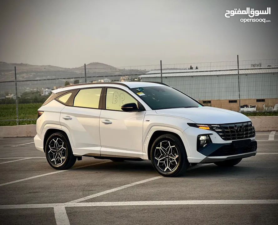 هونداي توسان  N-LINE  فل بدون فتحة  2x4 ///240Hp بنزين + كهرباء  2022/ ( Haybrid) 1600cc