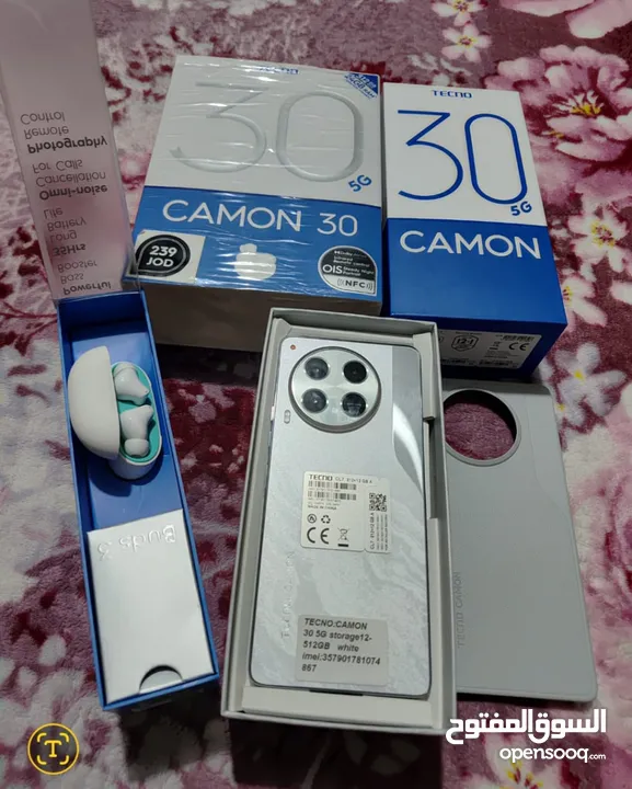 جهاز مستعمل ايام بالكرتونة Kamon 30 5G رام 24 جيجا 512 مكفول بالشركة متوفر توصيل
