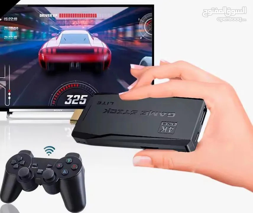 جهاز GAME STICK عشر الاف لعبة   يحتوي  على اكثر من 10,000 لعبة كلاسيكية محملة مسبقاً  جها