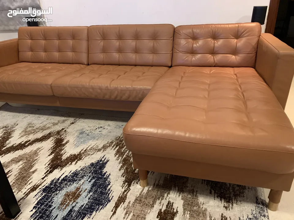 IKEA landskrona leather sofa