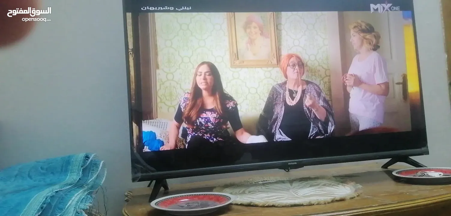 شاشة سمارت اندرويد نوع aiwa ياباني 43 بوصة صوت ستيريو وصورة فل فل