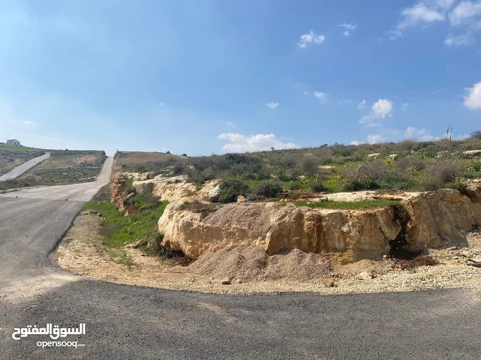 قطعة ارض للبيع ( منطقة فلل وقصور )واصل جميع الخدمات ( على قمة بيرين )