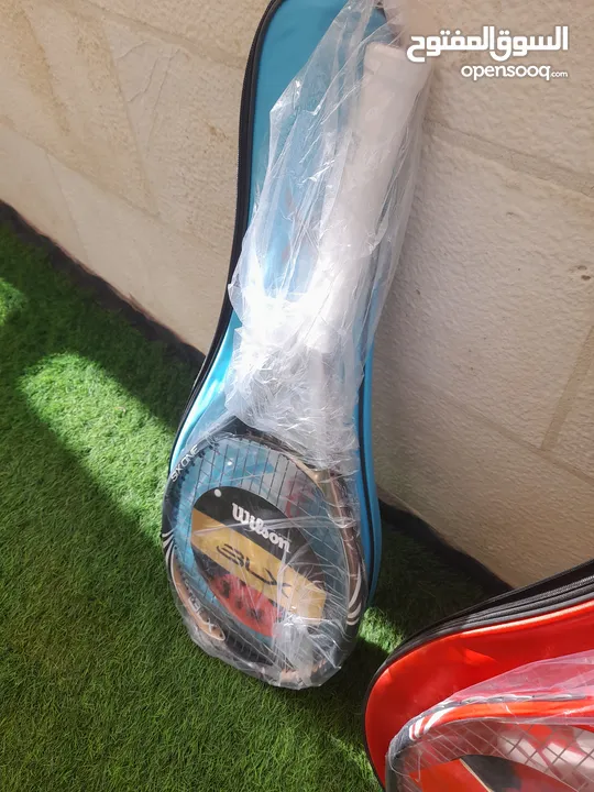 مضارب تنس ارضي جديده للبيع بحاله ممتازه جدا وماركات