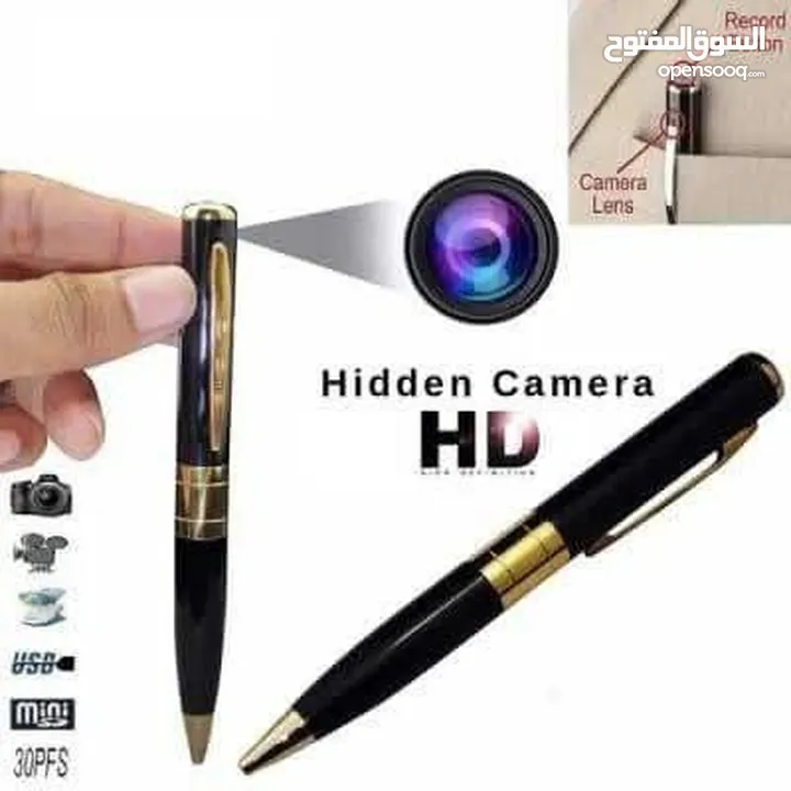 #قلم كاميرا مخفية تصوير بجوده ممتازه FULL HD   القلم مزود بكاميرا فول اج دي ومايك دقيق لتسجيل