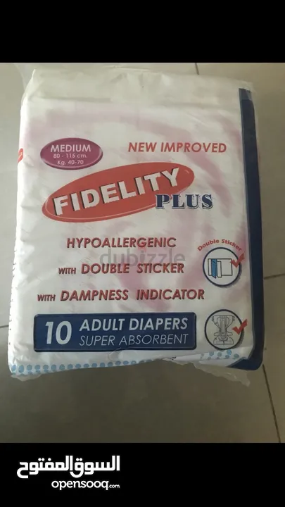 Fidelity plus adult diapers (medium)