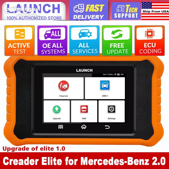LAUNCH Creader Elite 2.0 Scanner for Mercedes-Benz OBD2 - 430 JD