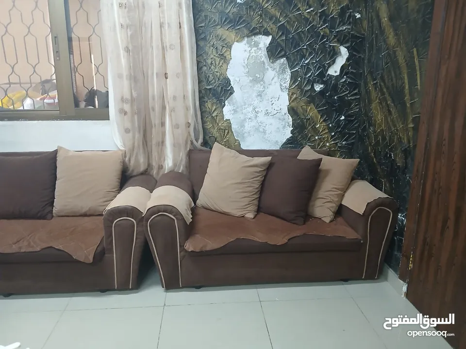 طقم  كنب كامل حرف L + مفردة وثنائية
