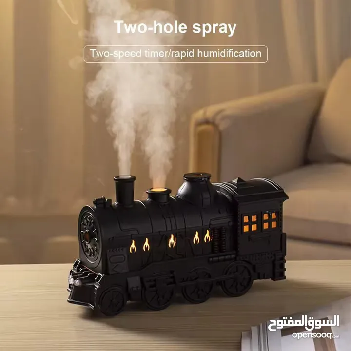 قطار البخار الصغير مش بس ملطف جو... تحفة فنية تنفث راحة وعطر! عيش تجربة بخار خرافية... جو دافئ،