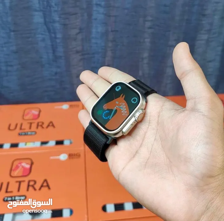 ساعة Ultra و7 أحزمة بجودة ممتازة  السعر 130 شيكل
