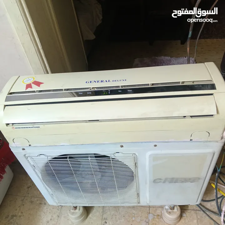 مكيف عادي 1طن جينرال ديلوكس غاز محبوس داخل الجهاز  مع مواسير نحاس 4متر كامل اغراضة السعر 85 دينار