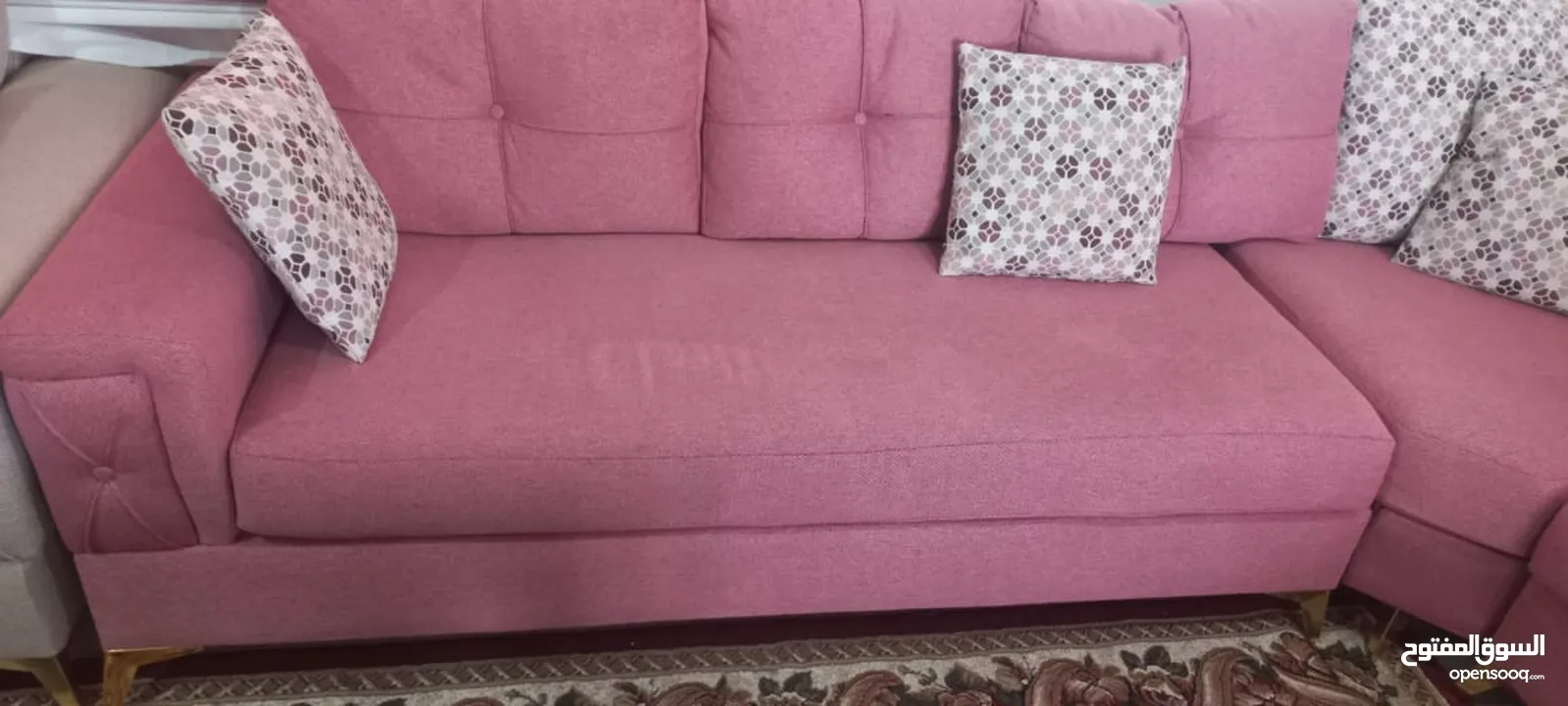 طقم كنب كورنر مع صوفا بيد